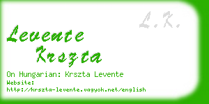 levente krszta business card